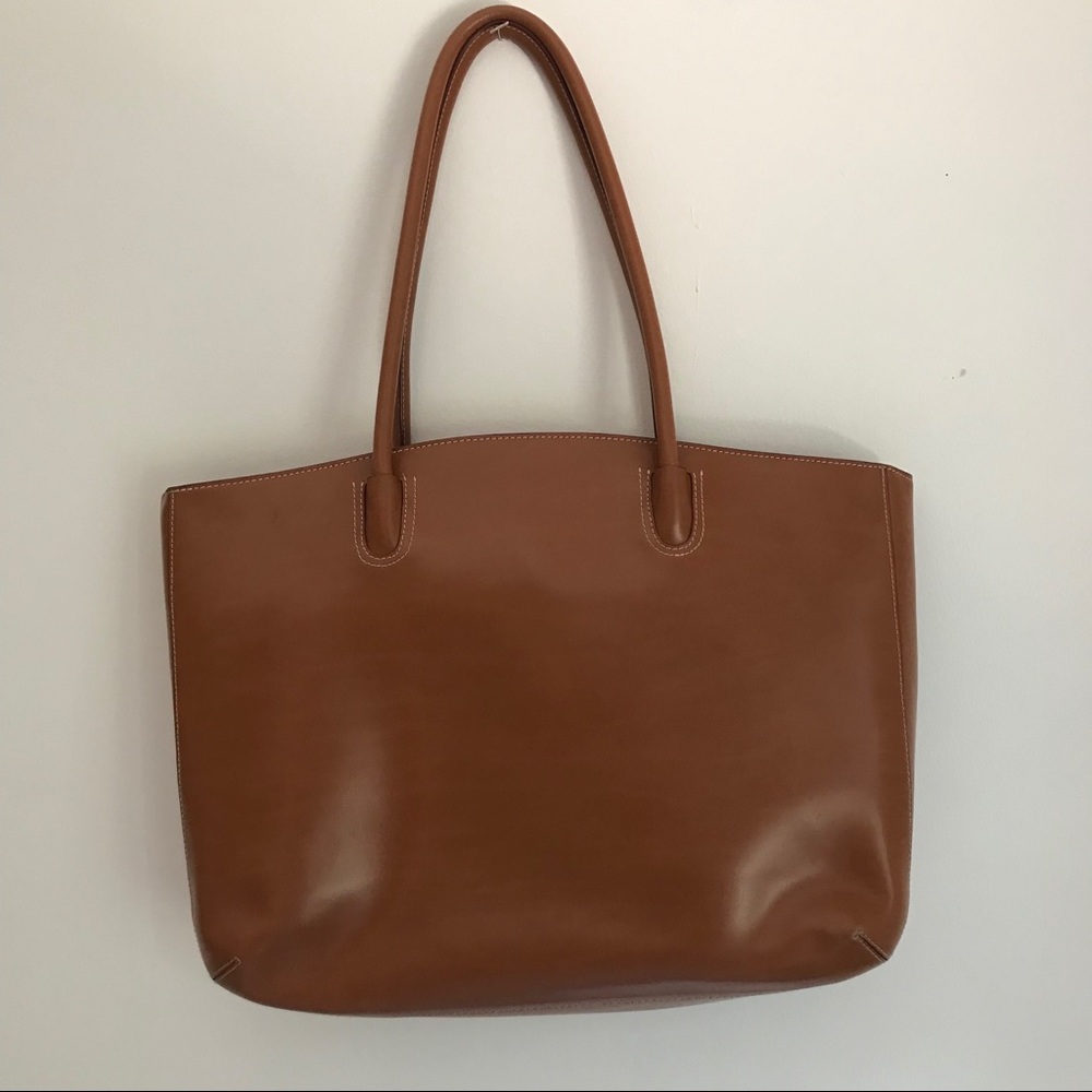 Lodis Brown/Tan Leather Tote